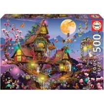 Puzzle 500 pces maison de fée