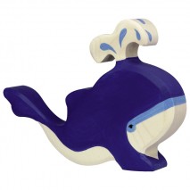 Baleine bleue avec jet d'eau
