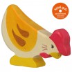 Poule picorant