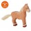 Cheval debout marron clair
