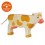 Vache debout marron