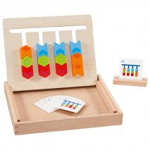 Tableau assortir les couleurs dans un coffret en bois