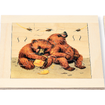 Puzzle Bois 9 pièces Oursons Miel abeilles