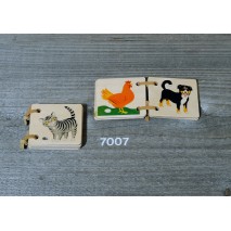 Livre en bois animaux mini