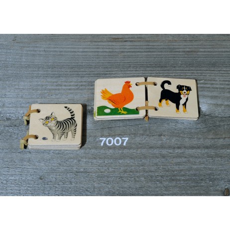 Livre en bois animaux mini