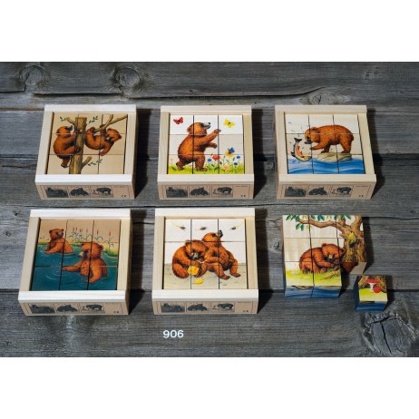 Puzzle Cubes x 9 , Oursons