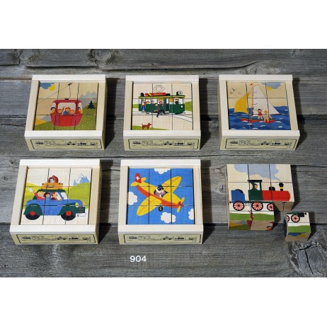 Puzzle Cubes x 9 , Véhicules