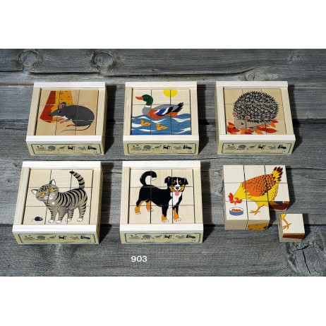 Puzzle Cubes x 9 , animaux de compagnie 2