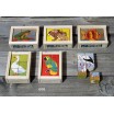 Puzzle Cubes x 6 , animaux sur fond coloré