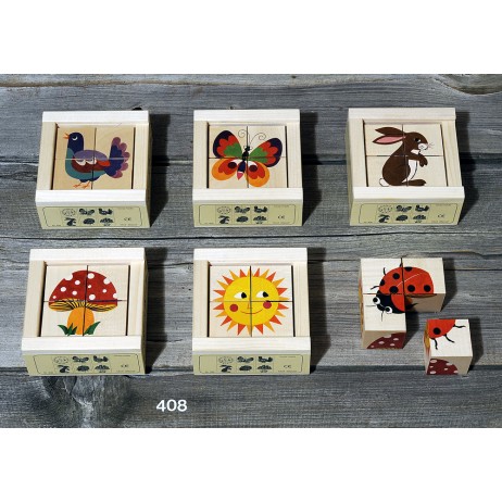 Puzzle Cubes 4X4 nature mini