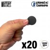 Socles Plastiques Rond 32mm Noir 