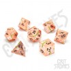 Pink Blossom Metal RPG Dice Set