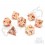 Pink Blossom Metal RPG Dice Set