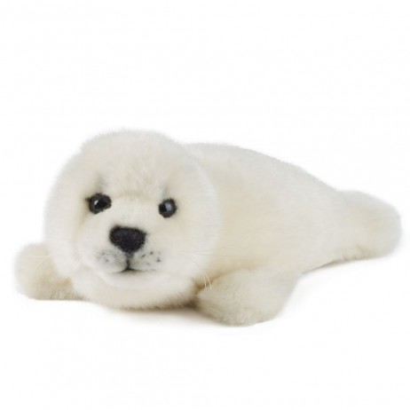 Peluche Bébé Phoque Gris 19 cm