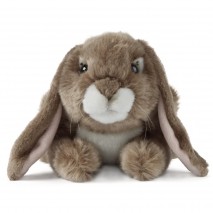 Peluche Lapin à oreilles marron foncé 25 cm