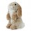 Peluche Lapin brun assis 18 cm