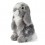 Peluche Lapin gris assis 18 cm