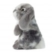 Peluche Lapin gris assis 18 cm