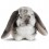 Peluche Lapins Bélier gris 25 cm