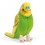 Peluche Perruche ondulée jaune avec son 13.5 cm