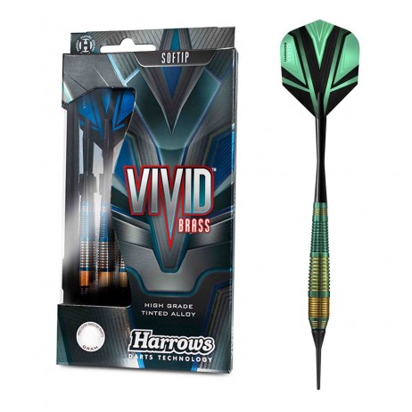 Fléchettes Verte Soft Tip Vivid Brass 18Gr