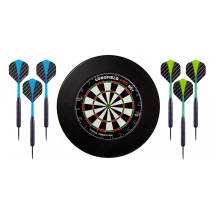 Cible de fléchettes Pro501 avec 2 jeux de Fléchettes