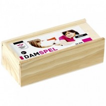 Pions de Dames 30mm avec Coffret Bois