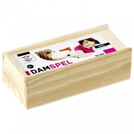Pions de Dames 30mm avec Coffret Bois