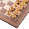 Jeu Échecs Marqueté Noyer Érable 50 x 50 cm avec Pièces