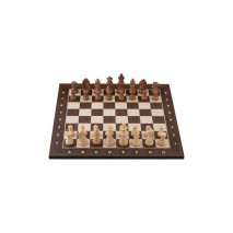 Plateau Échecs 40x40 Érable Acacia Chiffré Lettré
