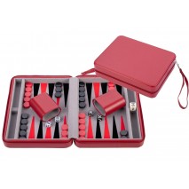 Backgammon 9'' Red Zipper gris/noir/blanc