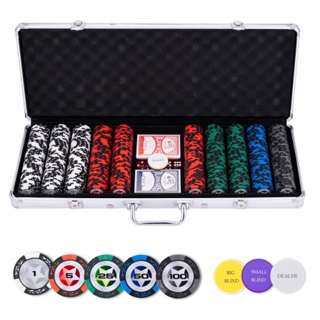 Malette Poker Noire 500 jetons 14 grammes