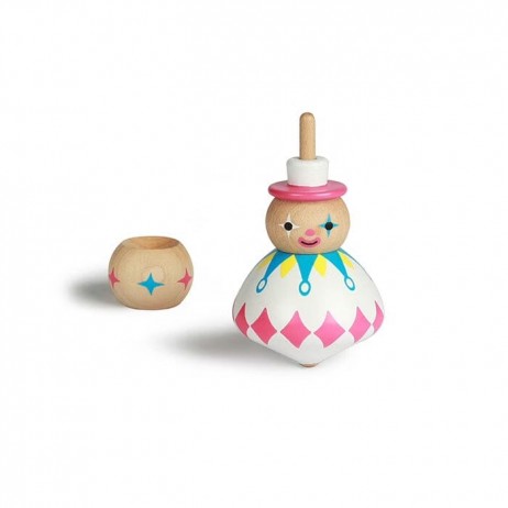 Toupie Clown blanc