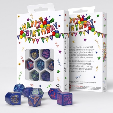 Set de dés Joyeux Anniversaire Banderole