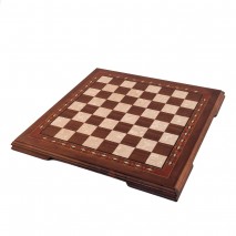 Plateau d'échecs Bois de Rose 49x49x3cm case 50mm