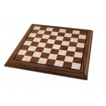 Plateau Échecs cases 40x40 mm Noyer Nacre