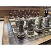 Coffret Echecs Noir/Nacre Pièces métal rose/ noir Mates