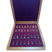 Coffret Echecs Noir/Nacre Pièces métal rose/ noir Brillantes