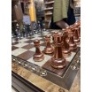 Coffret Echecs Noir/Nacre Pièces métal rose/ noir Brillantes