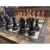 Coffret Echecs Noir/Nacre Pièces métal rose/ noir Brillantes