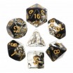Lot de 7 Dés Dark Cloud