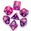 Lot de 7 Dés Paillettes Rose