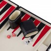 Backgammon 36 x 36 x 5 cm, rouge/noir