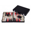 Backgammon 36 x 36 x 5 cm, rouge/noir