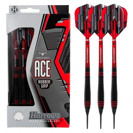 Fléchettes Ace Rubbergrip 16Gr Softip