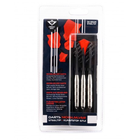 Fléchettes en maillechort Longfield sur blister - 23 g