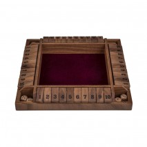 Shut the box 4 joueurs Noyer 29x29x3,5 cm