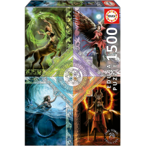 Puzzle 1500 pces Elemental Magic Star Chart, Anne Stokes