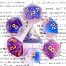 Lot de 7 Dés Rose Gold