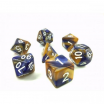 Lot de 7 Dés Fusion Bleu & Or